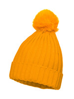 Wilbers & Wilbers Skimuts neon oranje met pom