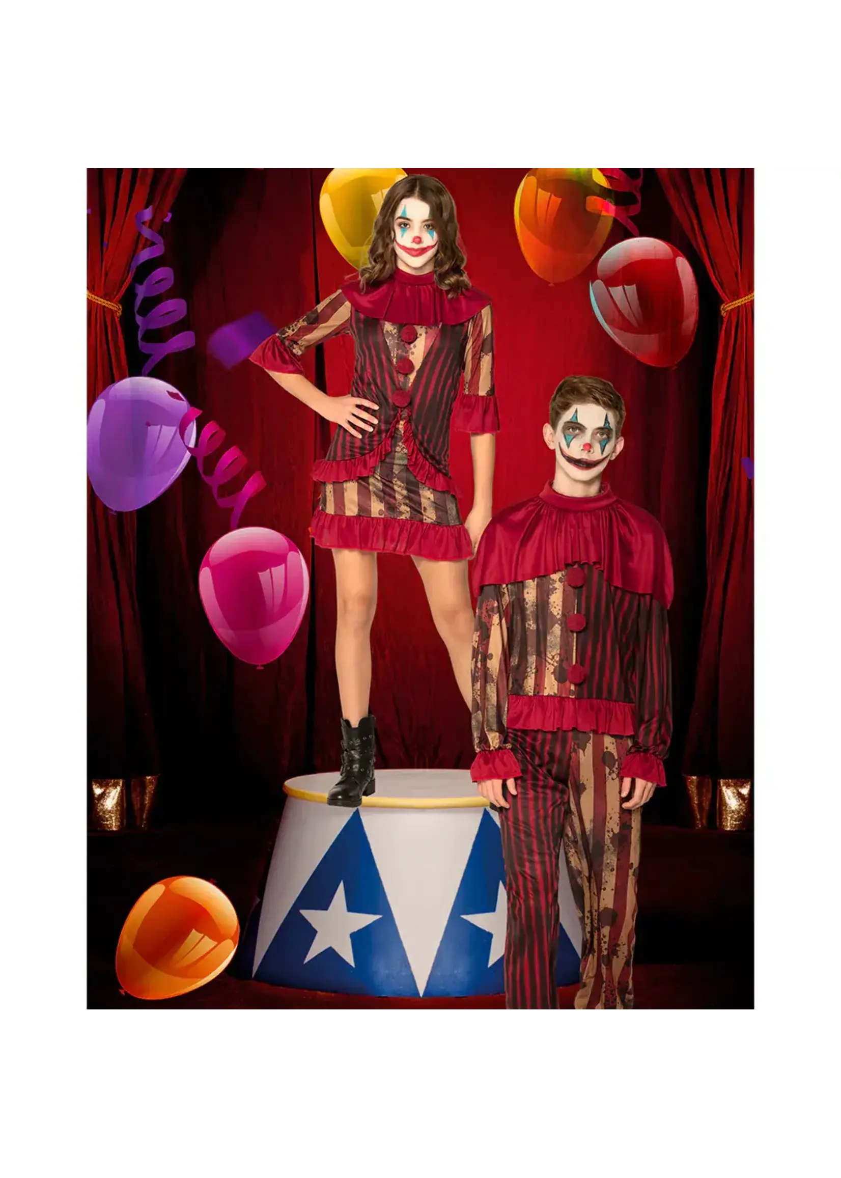 Feestkleding Breda Tienerkostuum Midnight clownette (14-16 jaar)