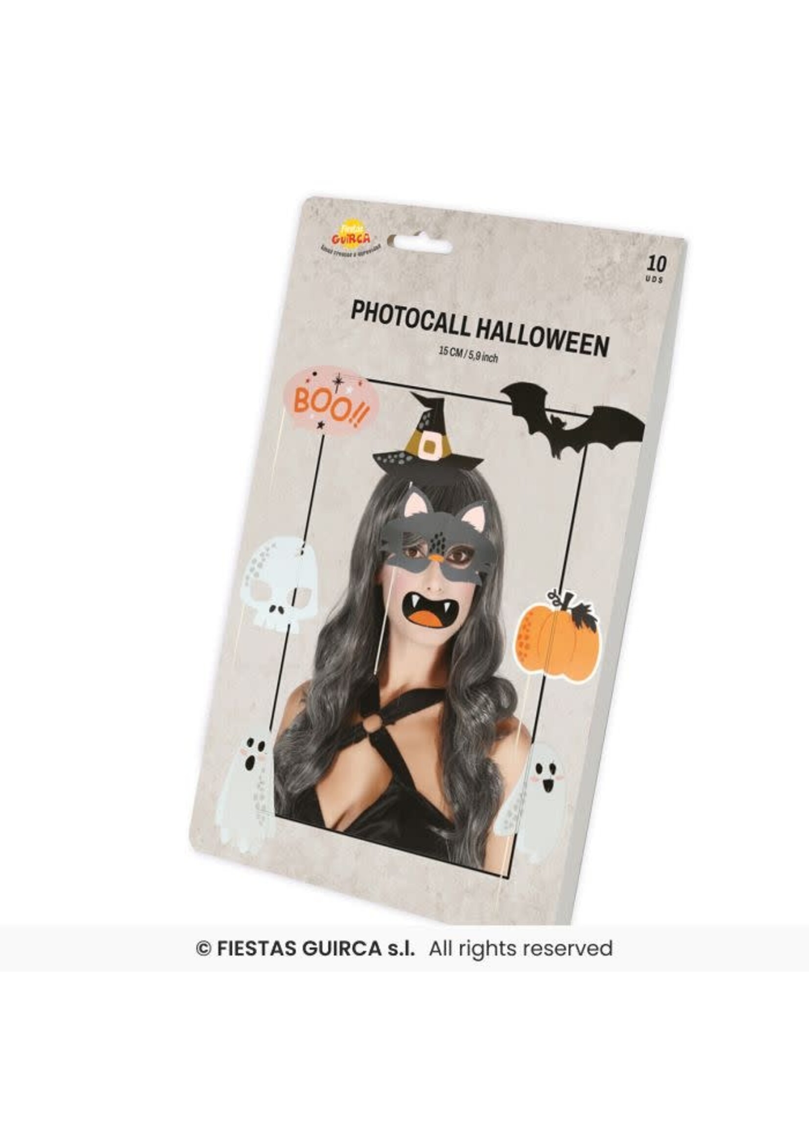 Fiestas Guirca Foto props met Halloweenthema