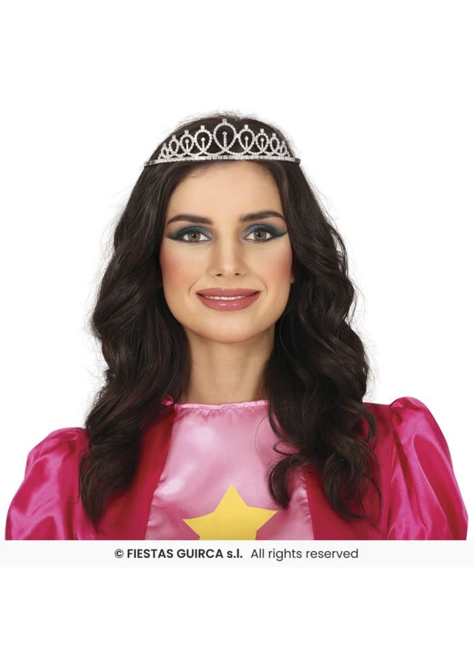 Fiestas Guirca Tiara prinses zilver metaal