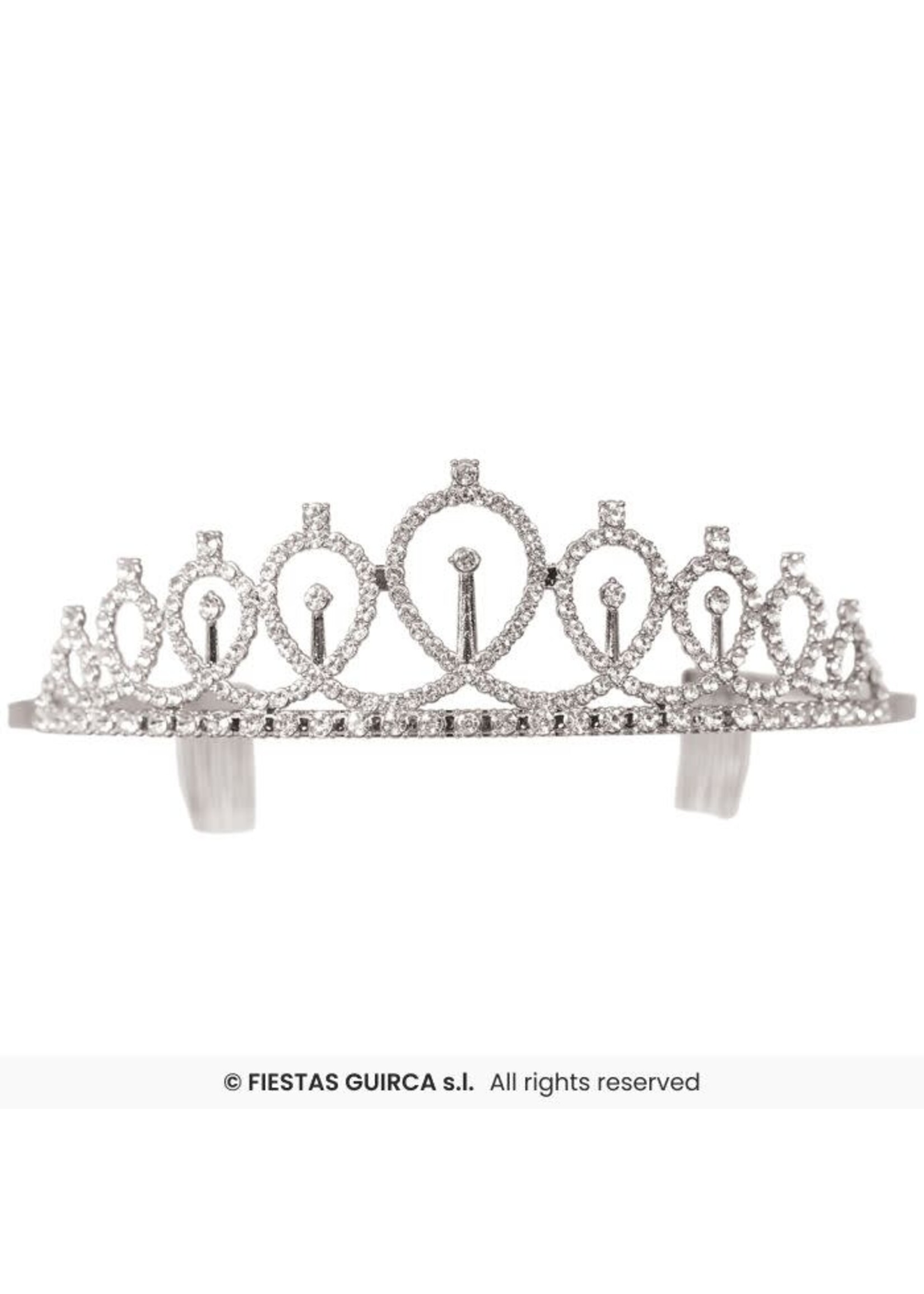 Fiestas Guirca Tiara prinses zilver metaal
