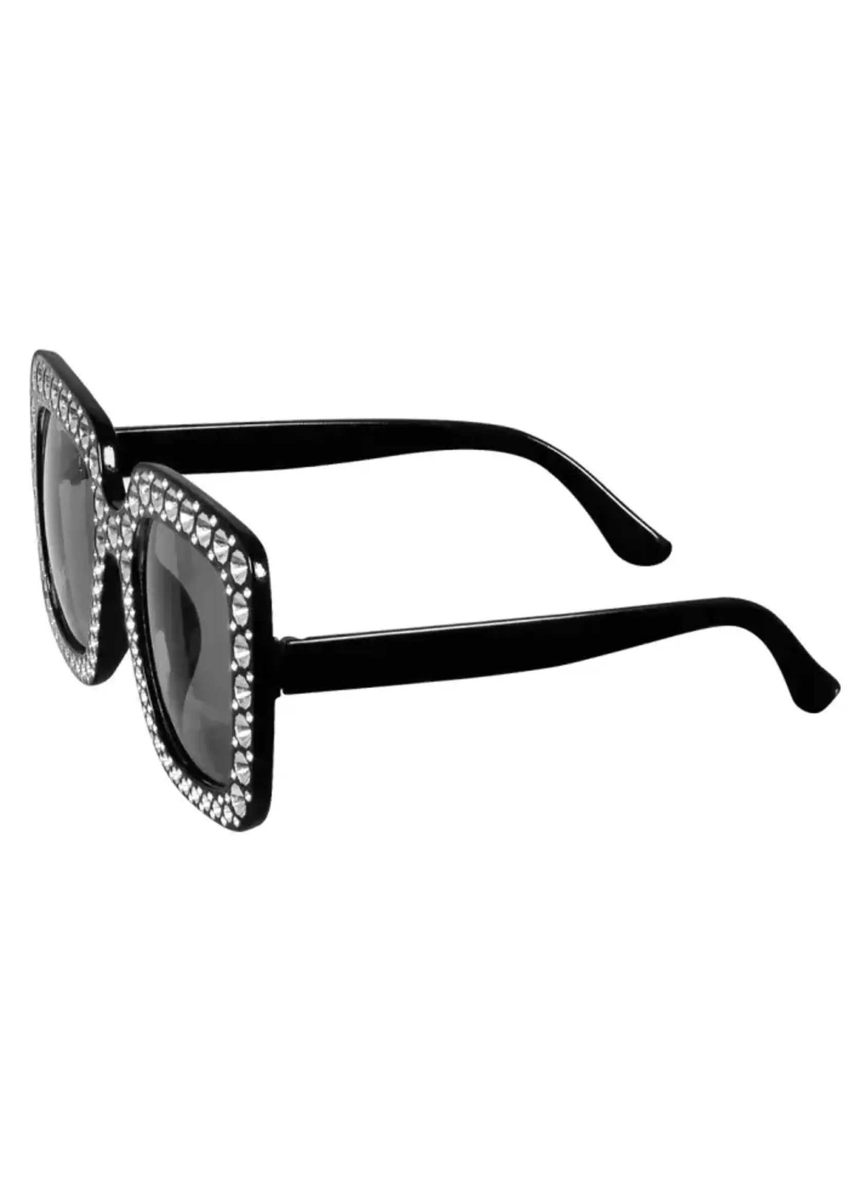 Boland Partybril Bling bling zwart