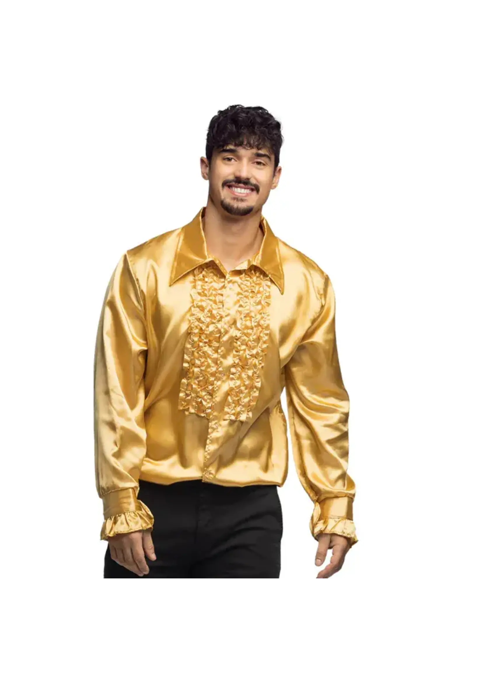 Boland Gouden Disco Blouse met Ruches