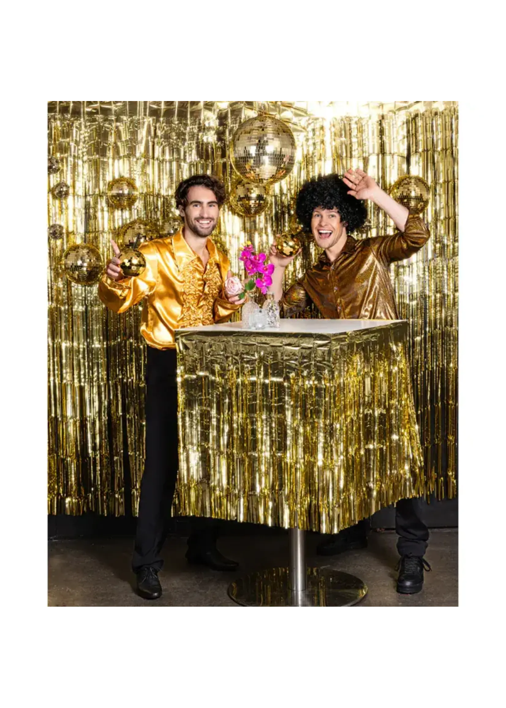 Boland Gouden Disco Blouse met Ruches