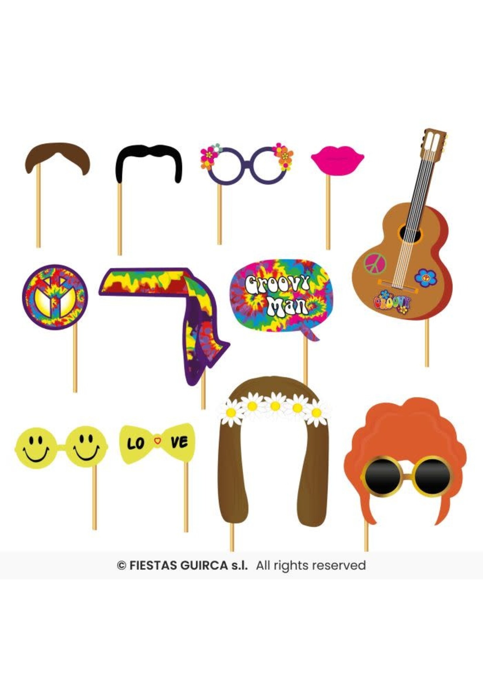Fiestas Guirca Foto props met hippiethema