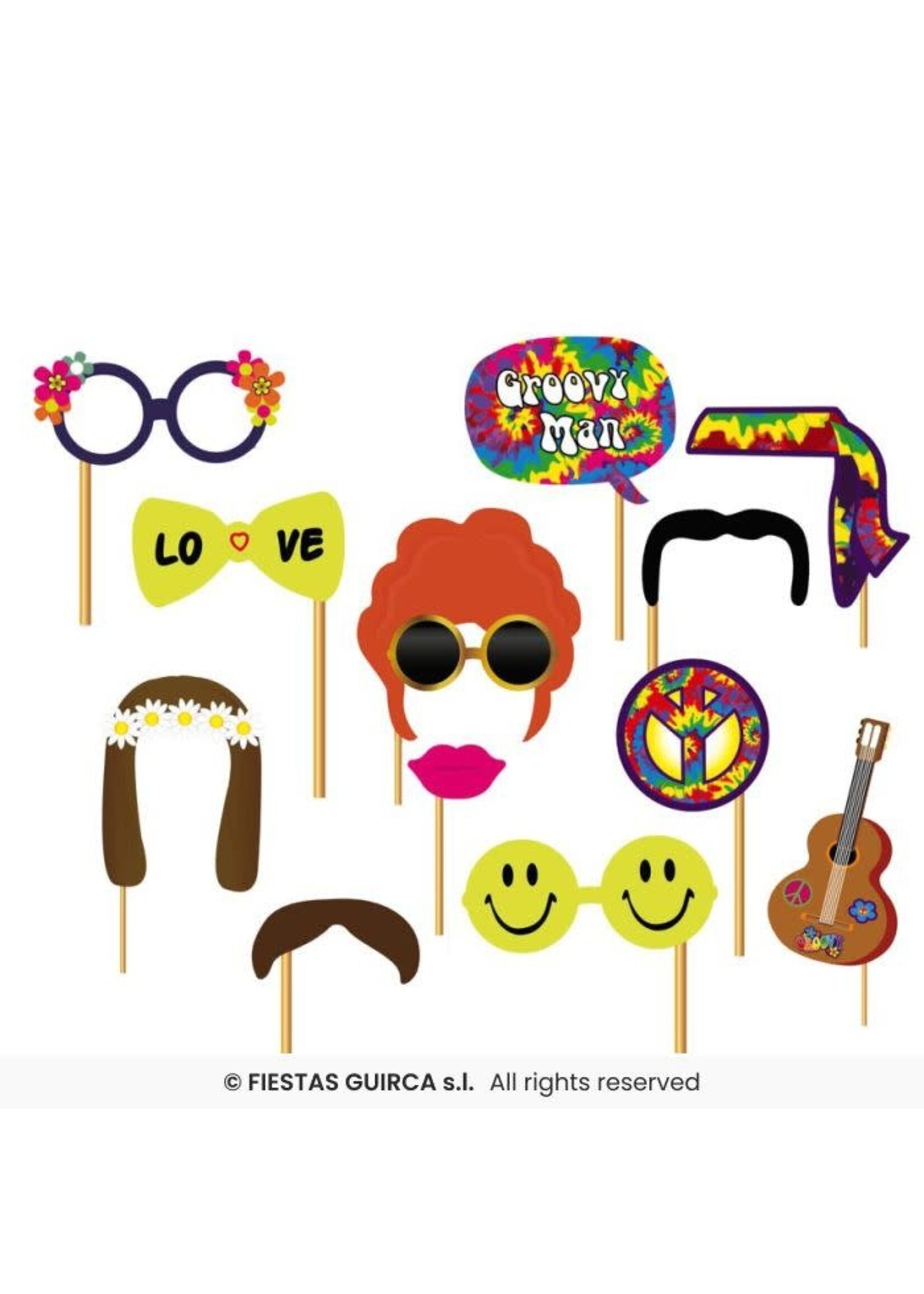 Fiestas Guirca Foto props met hippiethema