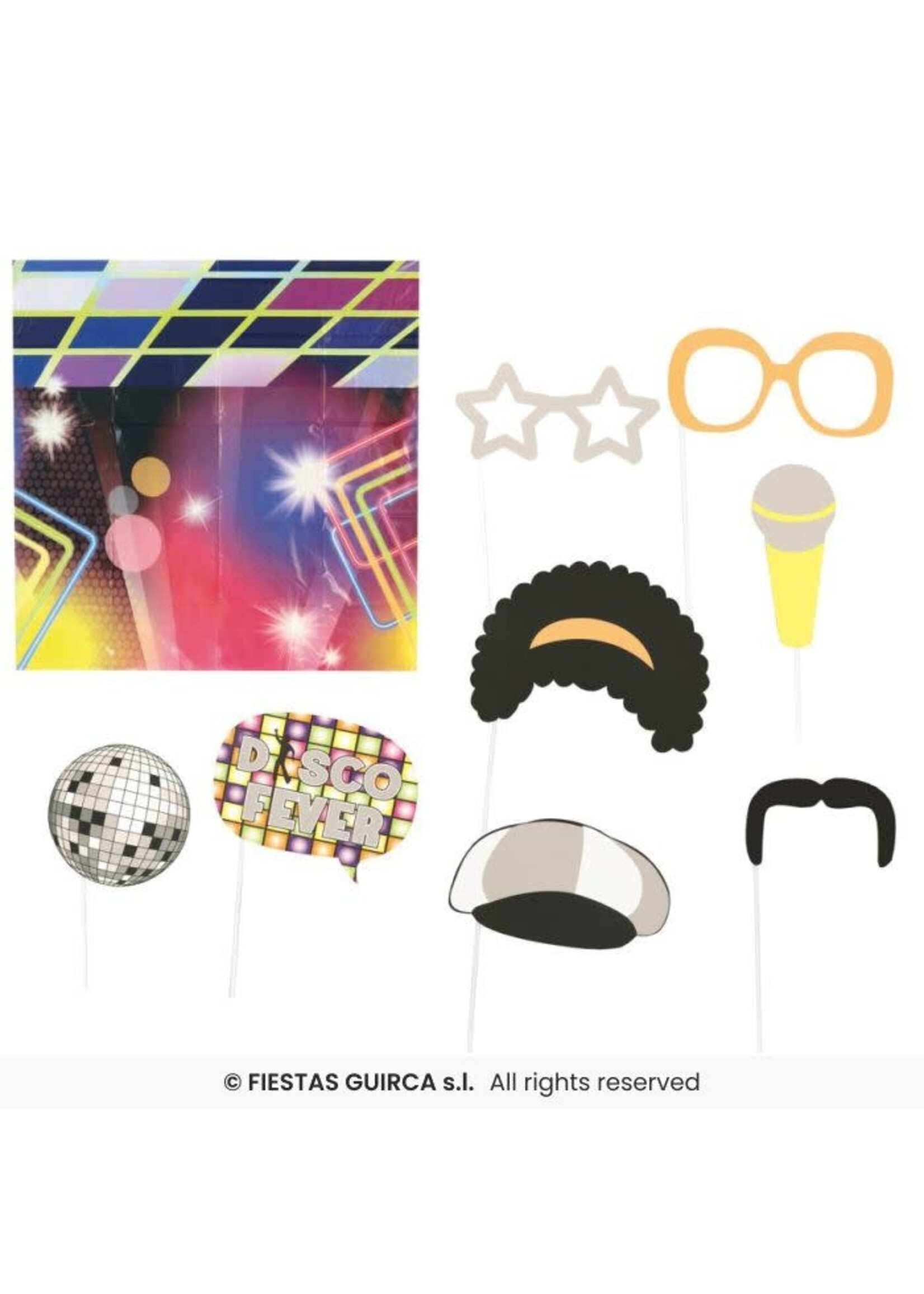Fiestas Guirca Foto props met discothema