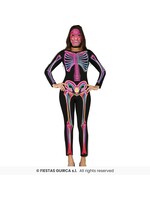 Fiestas Guirca Kostuum Neon skelet dame