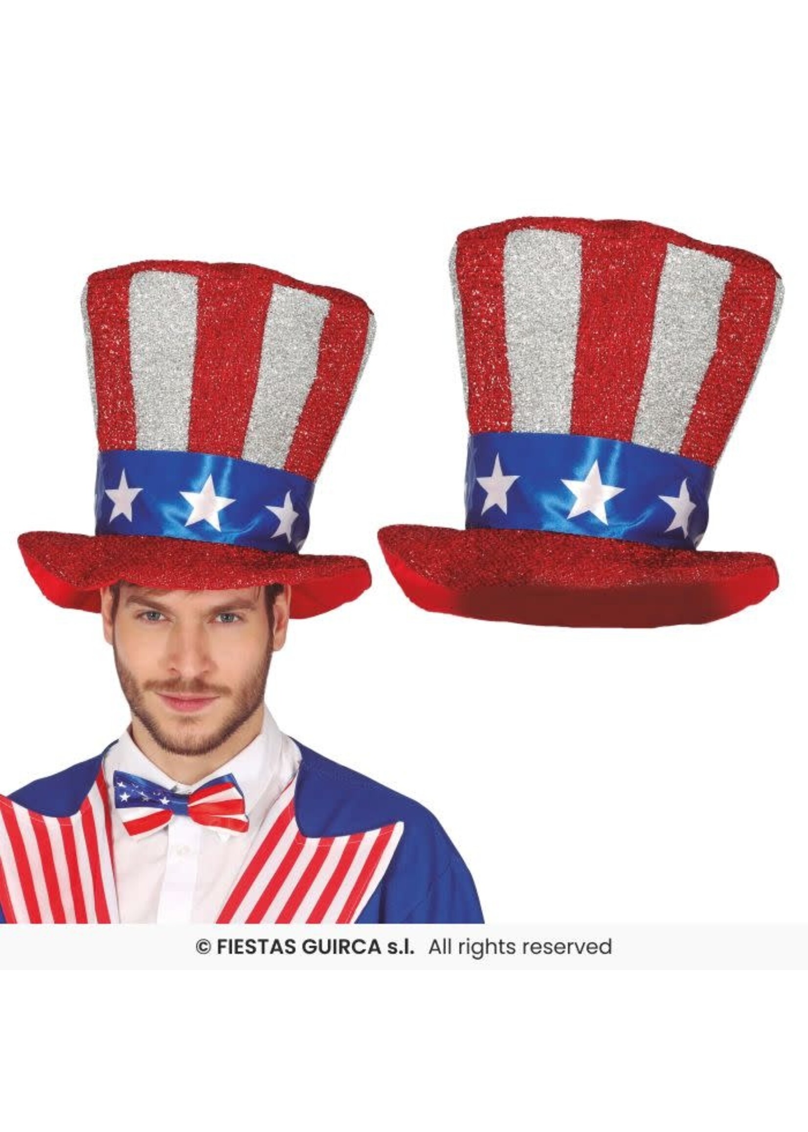 Fiestas Guirca Hoge hoed Amerikaanse vlag