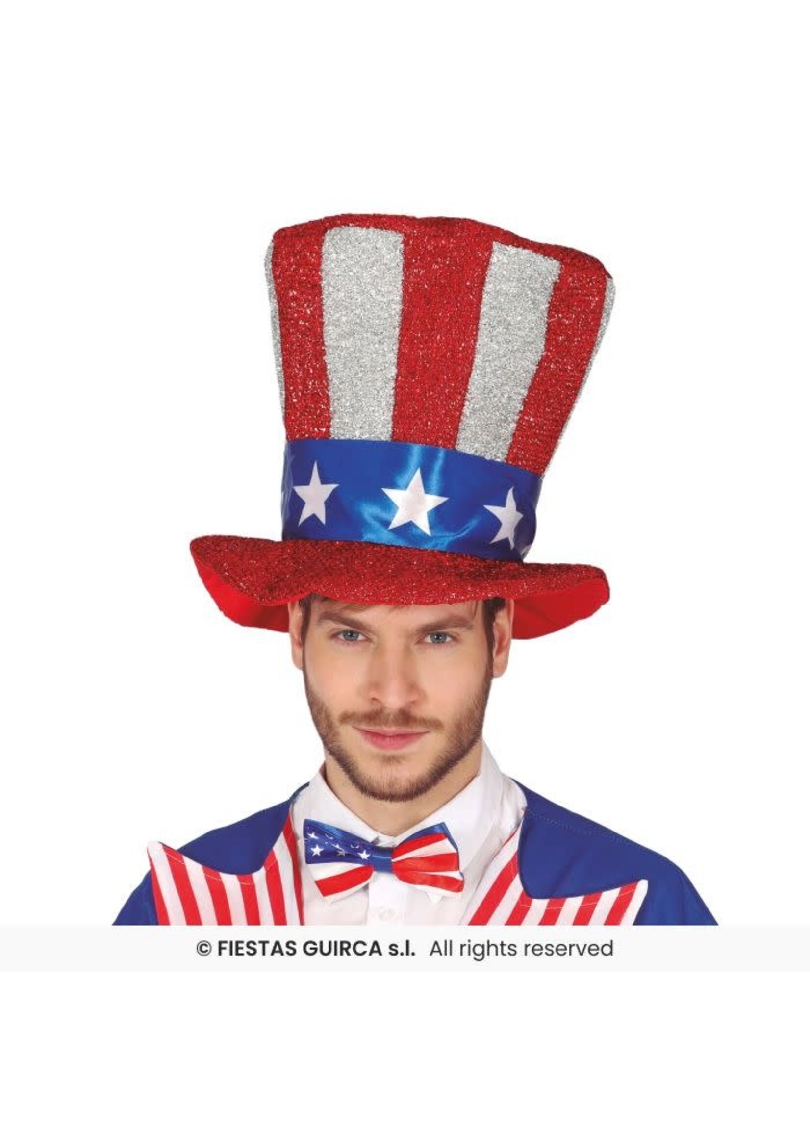 Fiestas Guirca Hoge hoed Amerikaanse vlag