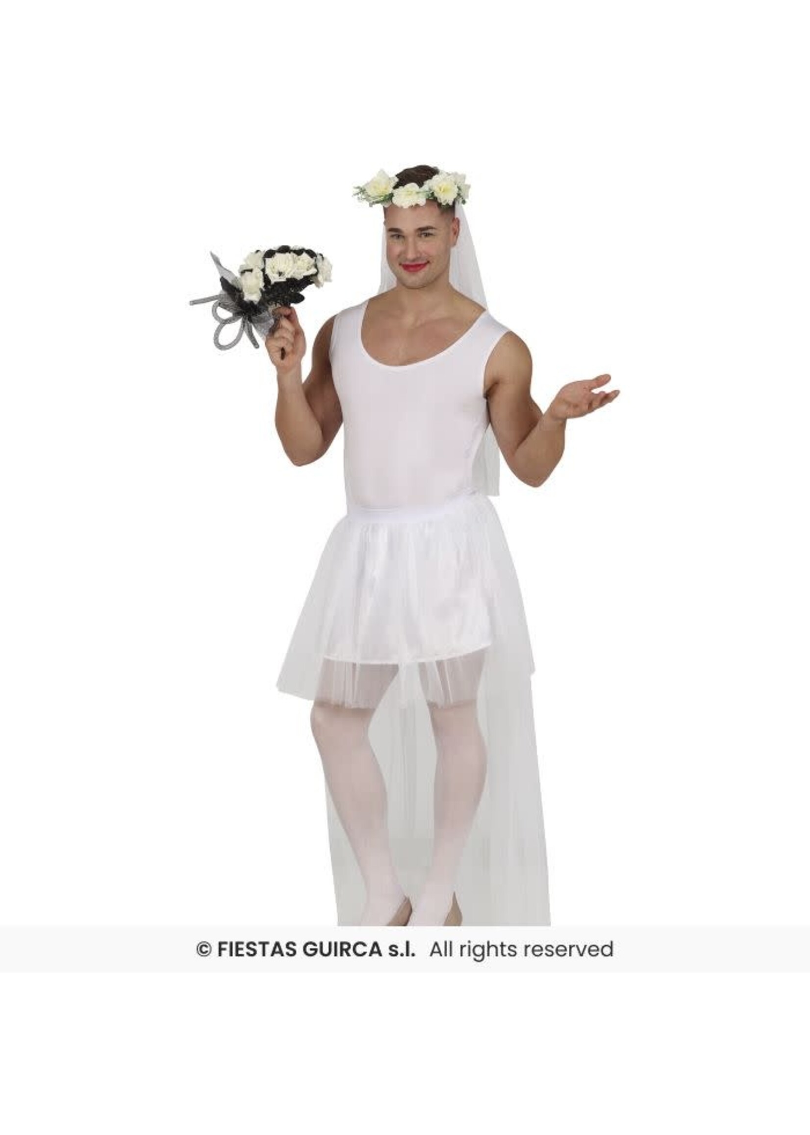Fiestas Guirca Bruids tutu, 80 cm
