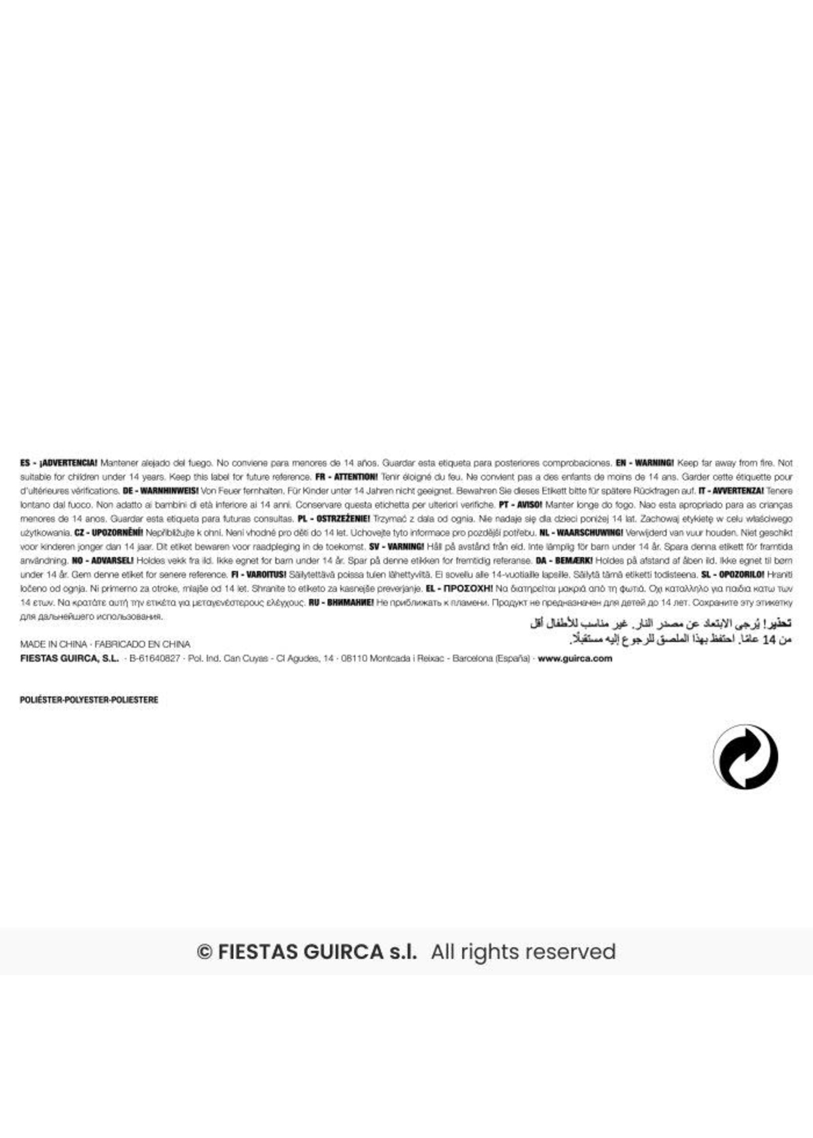 Fiestas Guirca Bruids tutu, 80 cm