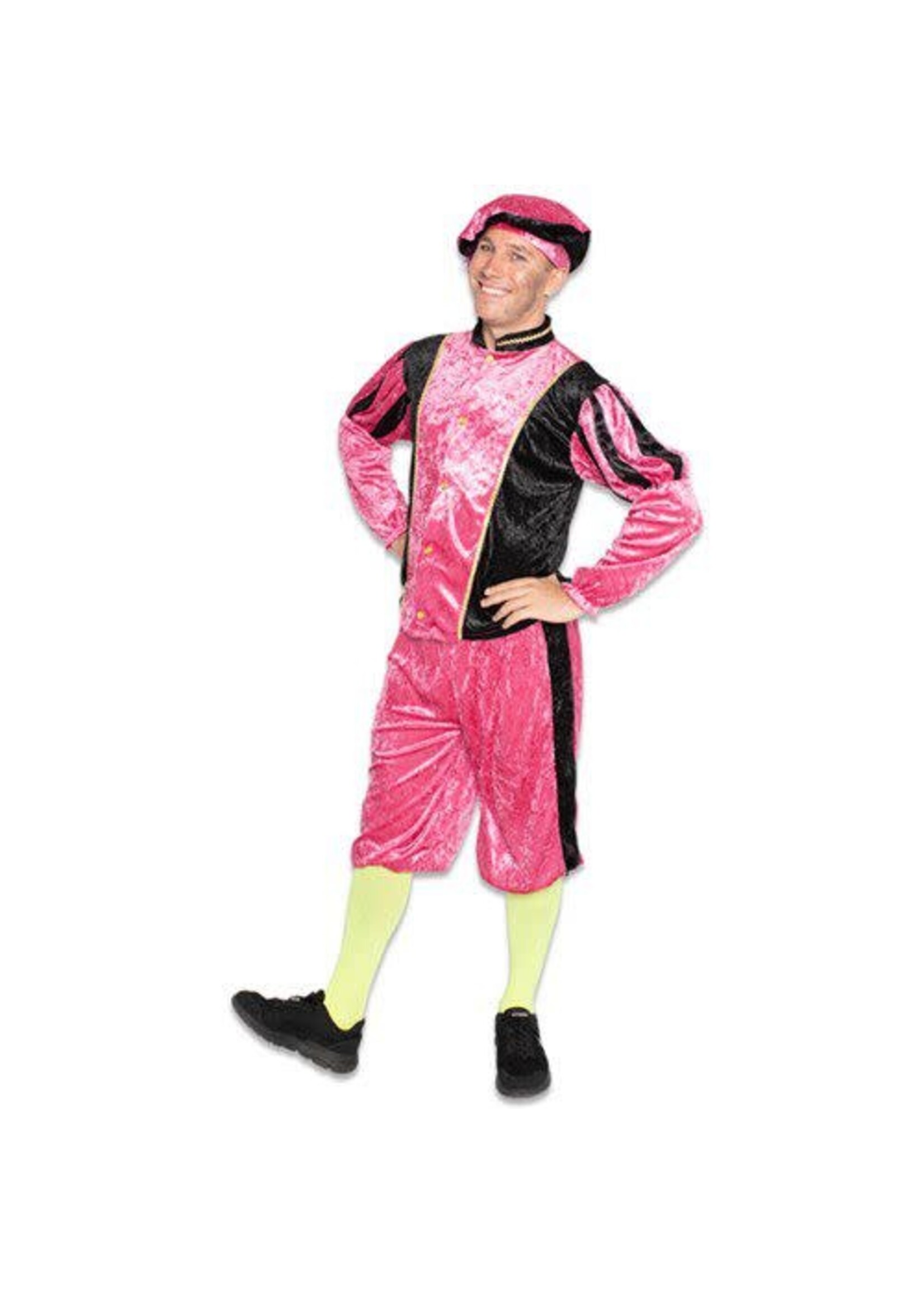 Haza-Witbaard Piet velours roze/zwart