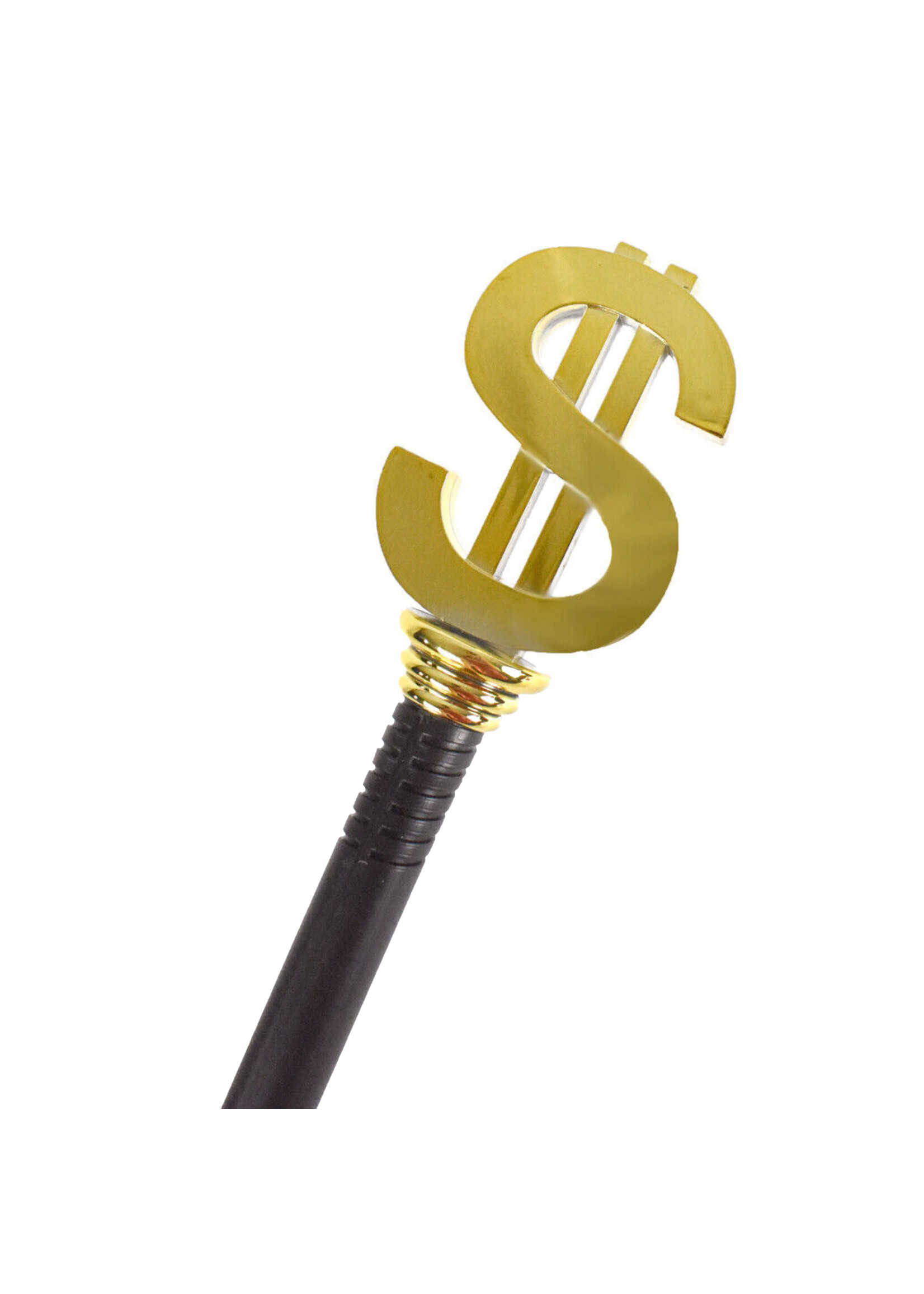 Feestkleding Breda Wandelstok pimp met dollarteken