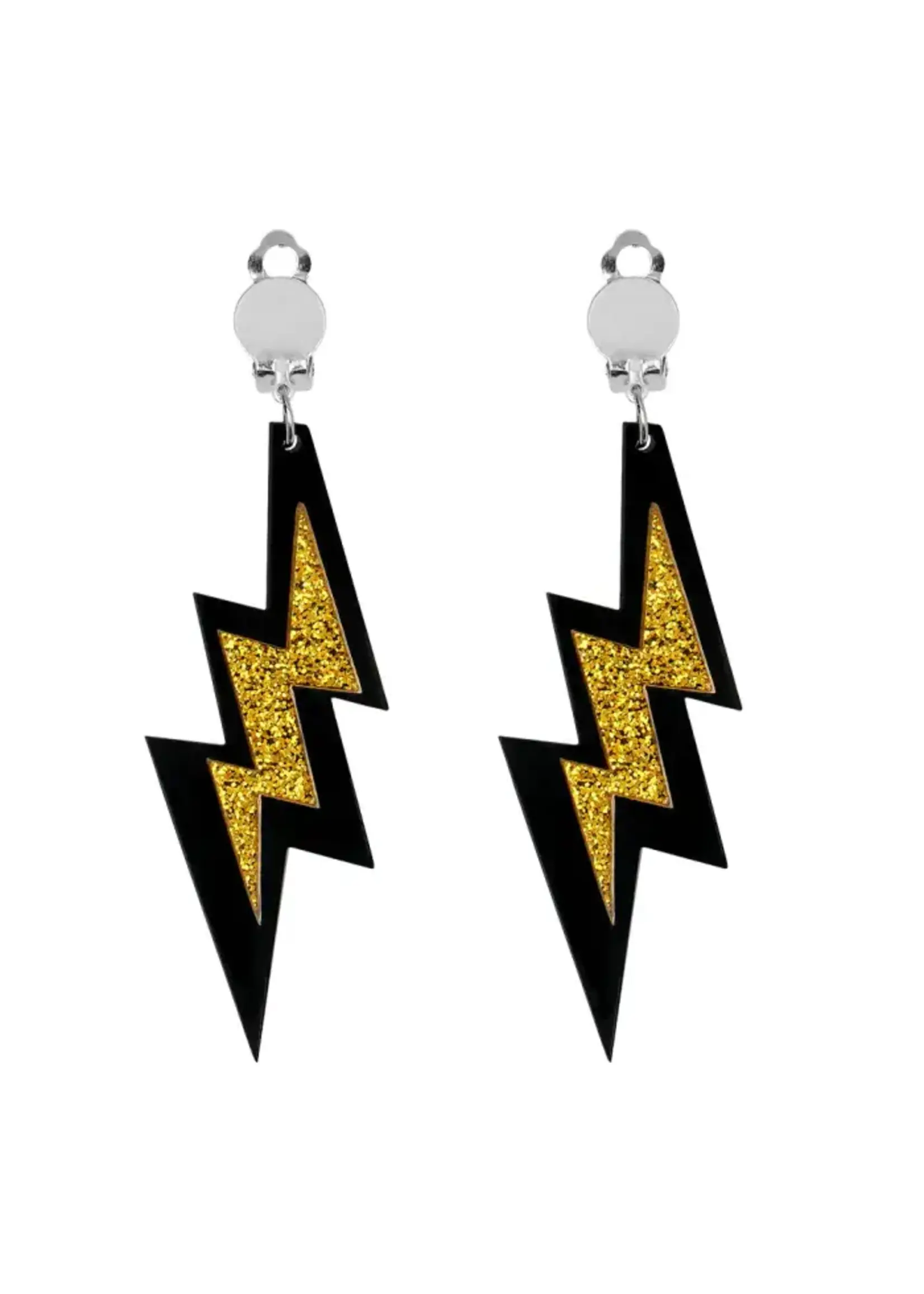 Boland Paar oorbellen Bliksem (clip-on)