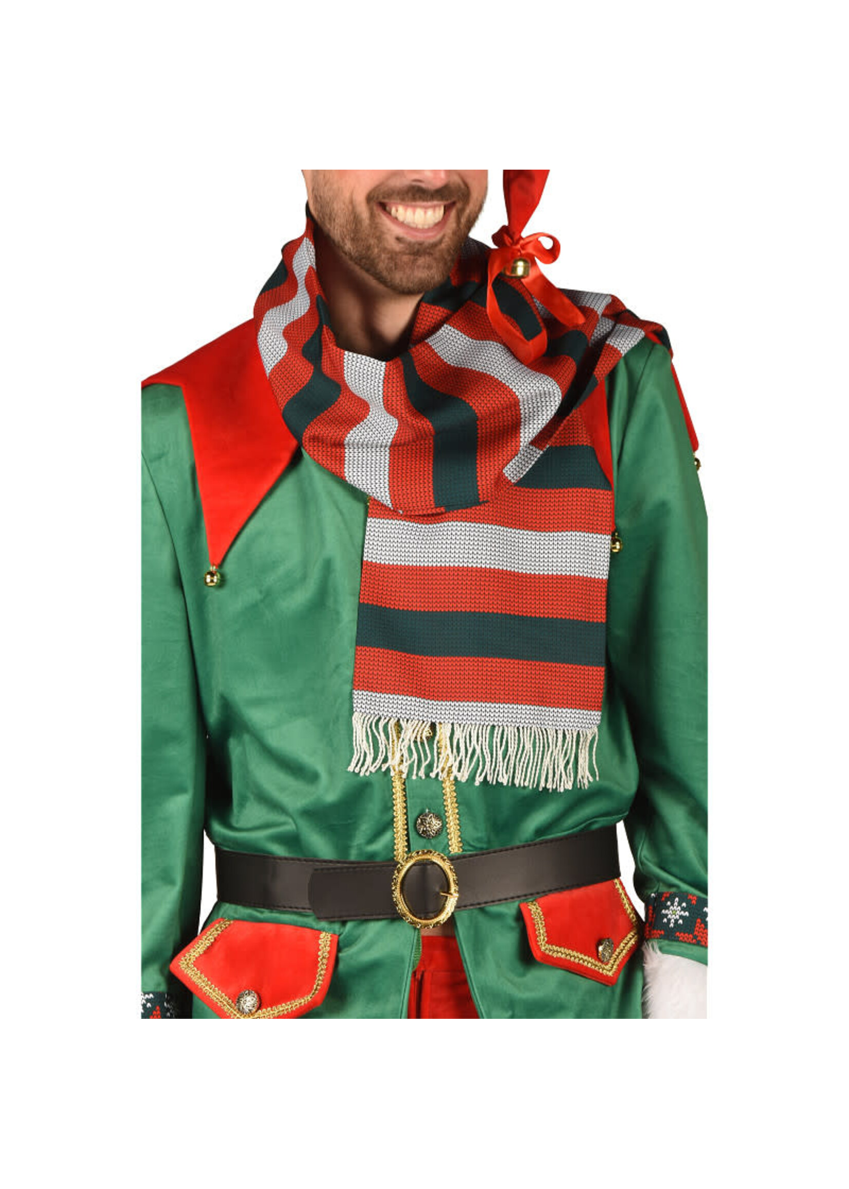 Feestkleding Breda Elf heer "Donato", Groen-Rood