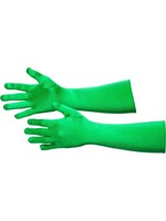 Feestkleding Breda Handschoenen groen satijn