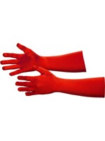 Feestkleding Breda Handschoenen rood satijn