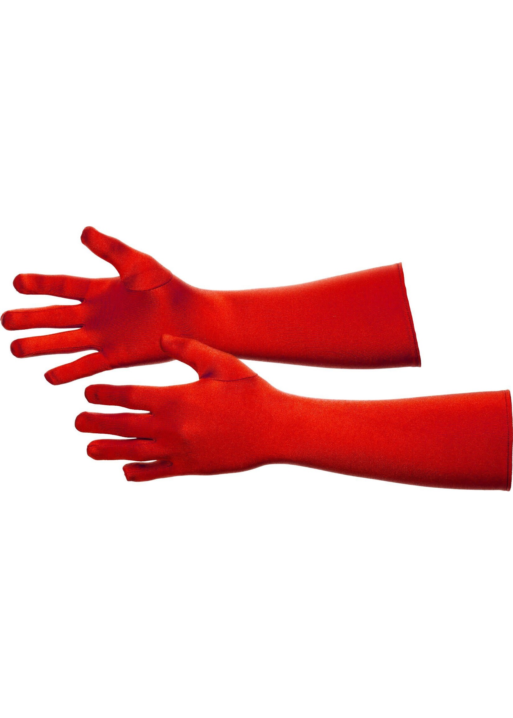 Feestkleding Breda Handschoenen rood satijn