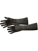 Feestkleding Breda Handschoenen zwart satijn