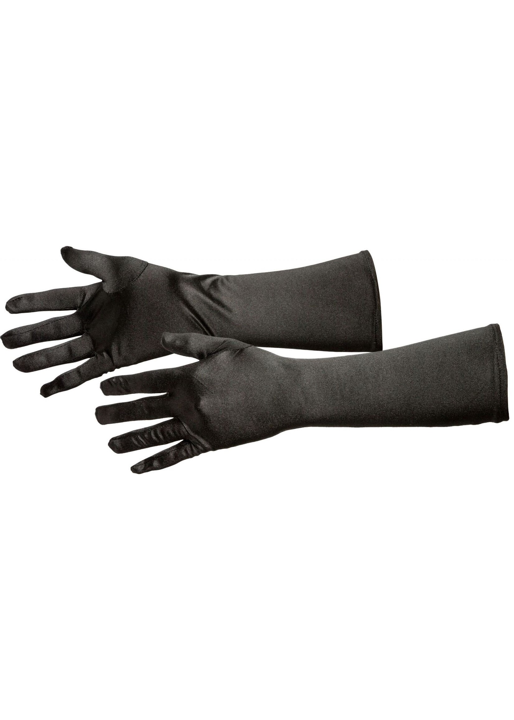 Feestkleding Breda Handschoenen zwart satijn