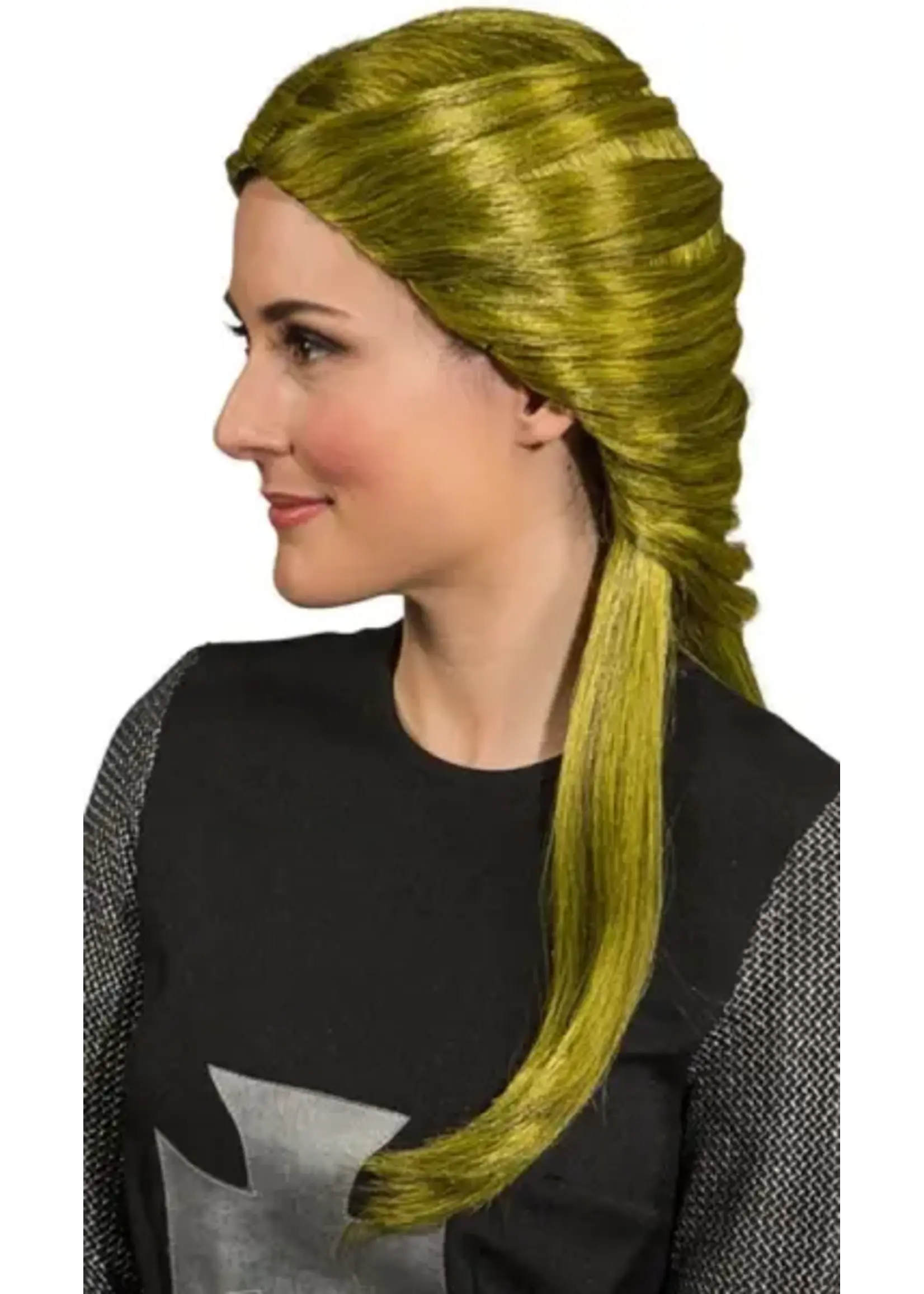 Feestkleding Breda Pruik elf-groen