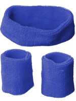 Feestkleding Breda Zweetbandjes set blauw