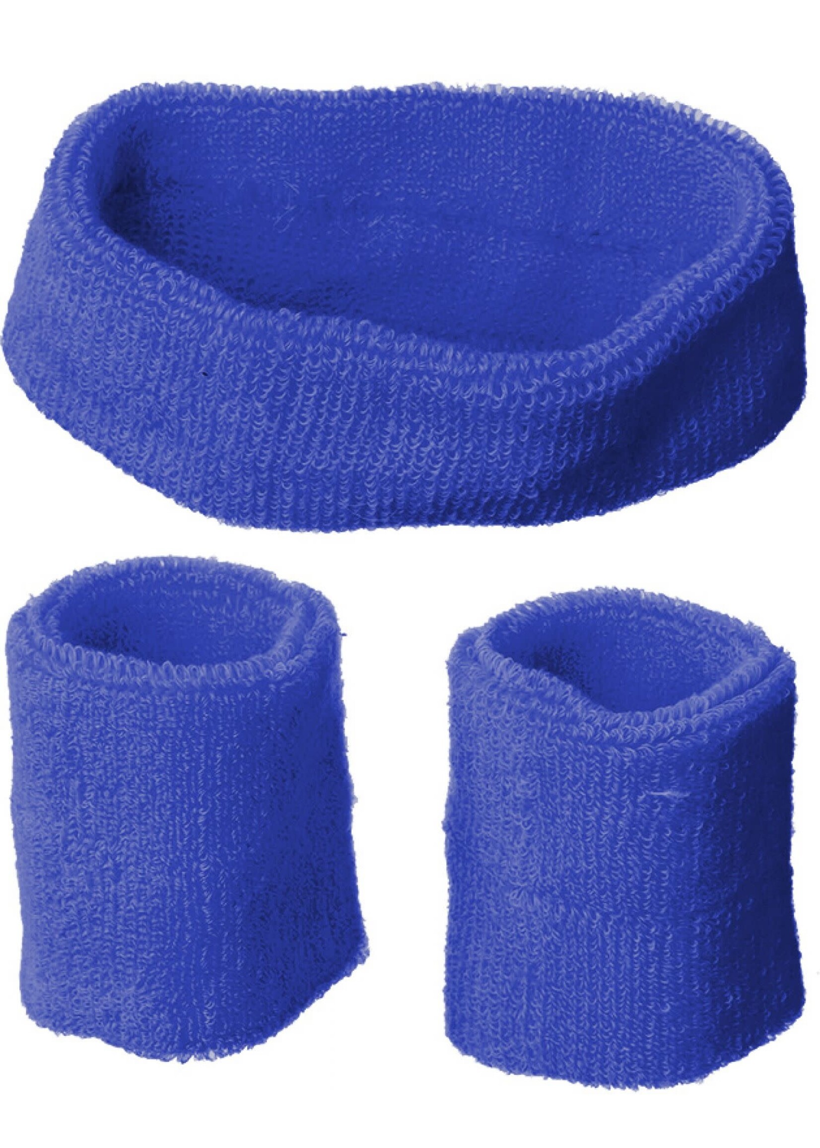 Feestkleding Breda Zweetbandjes set blauw