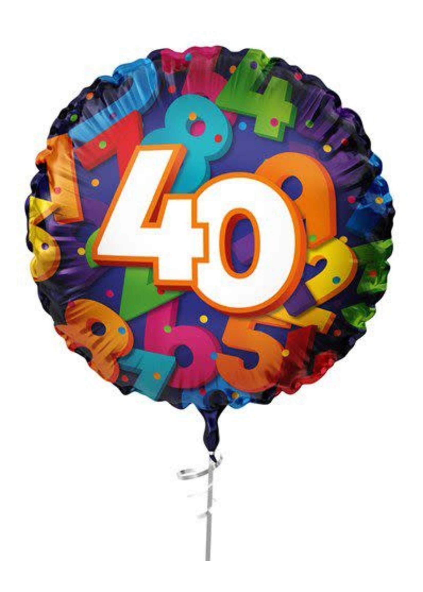 Haza-Witbaard Folieballon 40 jaar (45cm)