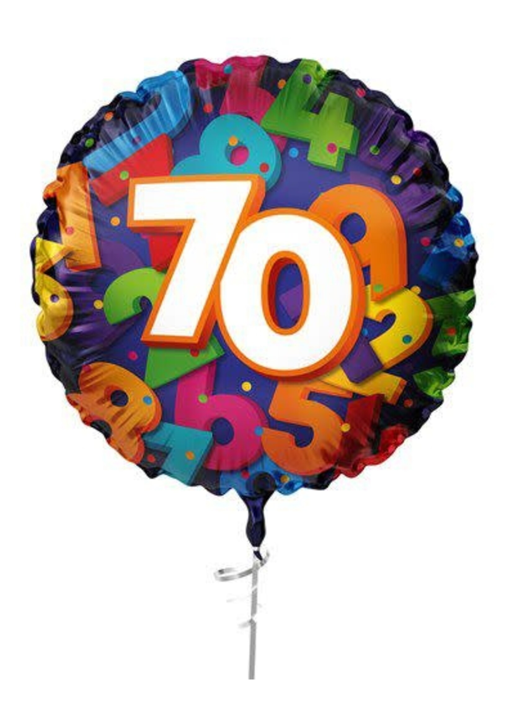 Haza-Witbaard Folieballon 70 jaar (45cm)