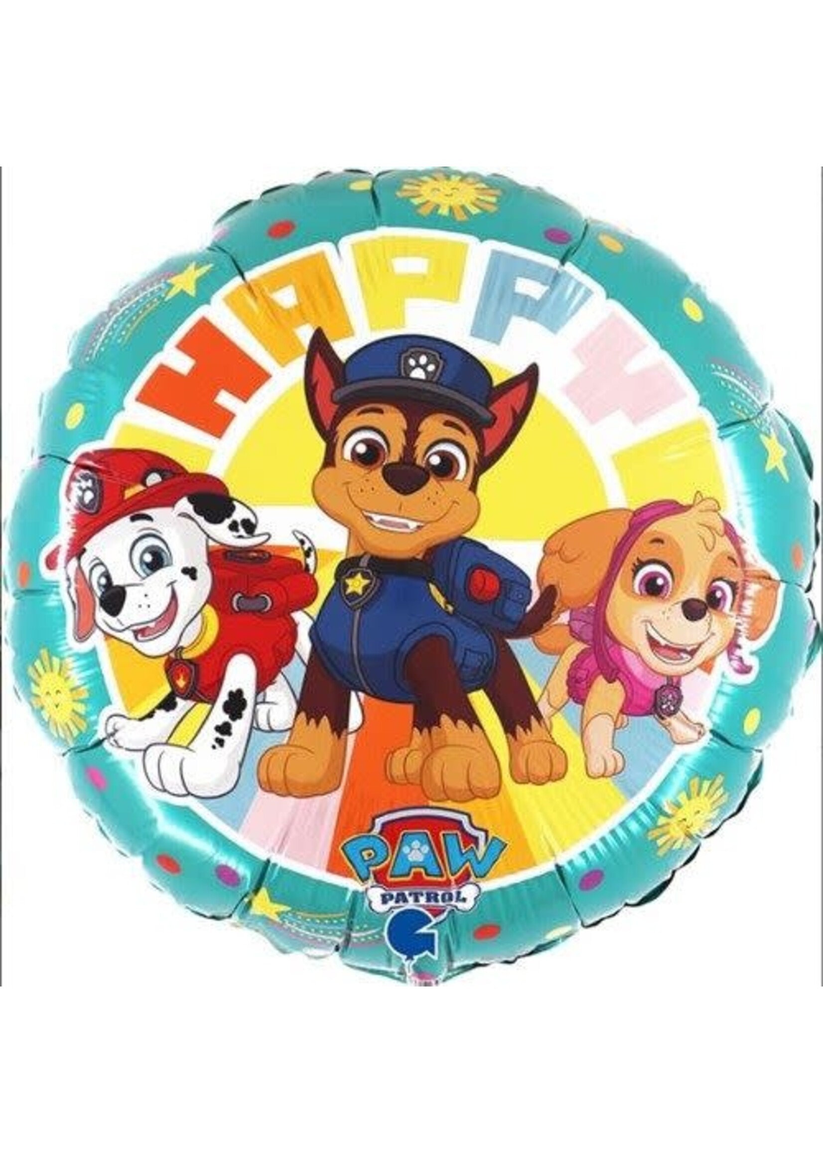 Haza-Witbaard Folieballon ’Happy Birthday’ Paw Patrol crew
