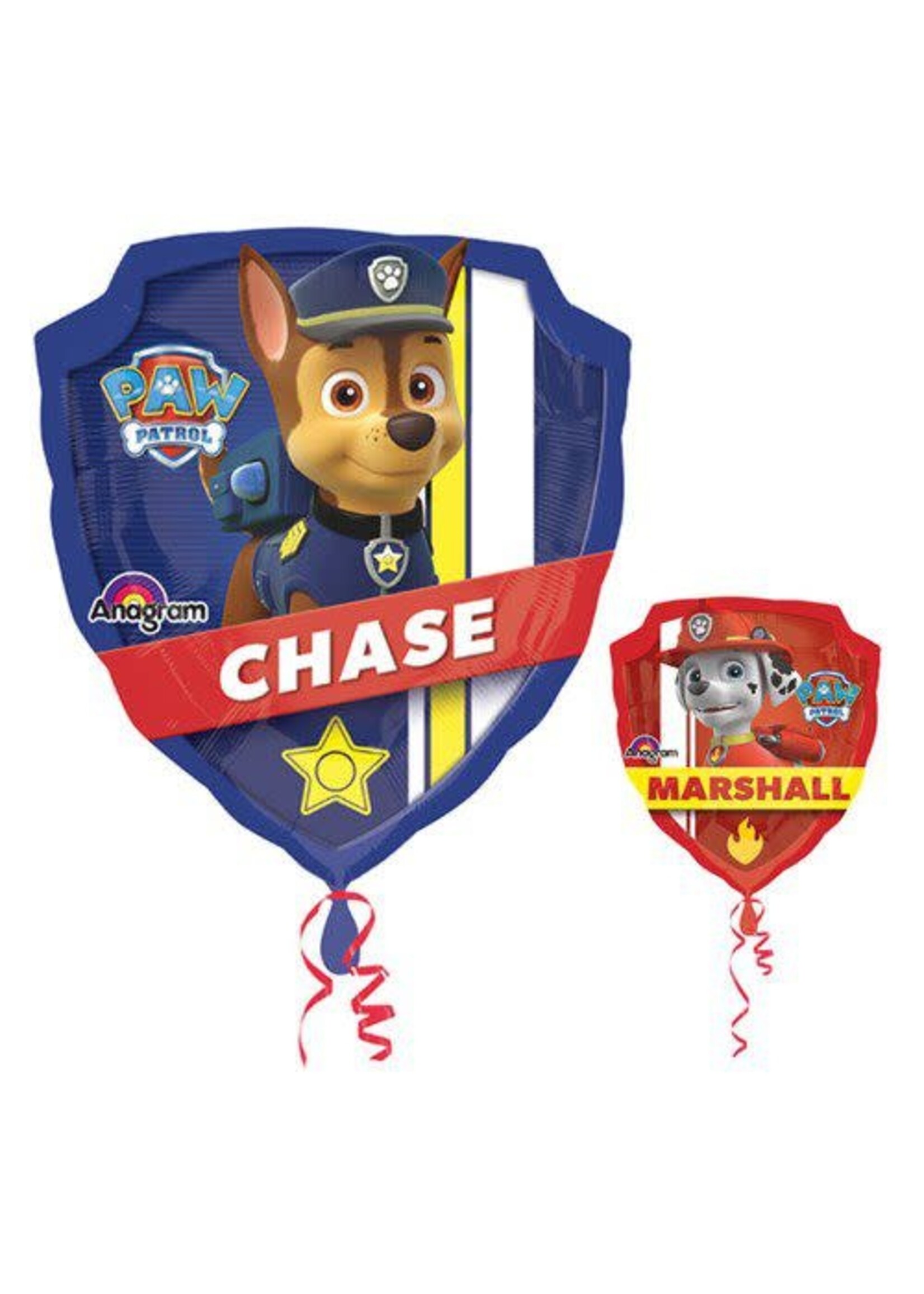Haza-Witbaard Folieballon Paw Patrol badge SuperShape 63x68 cm