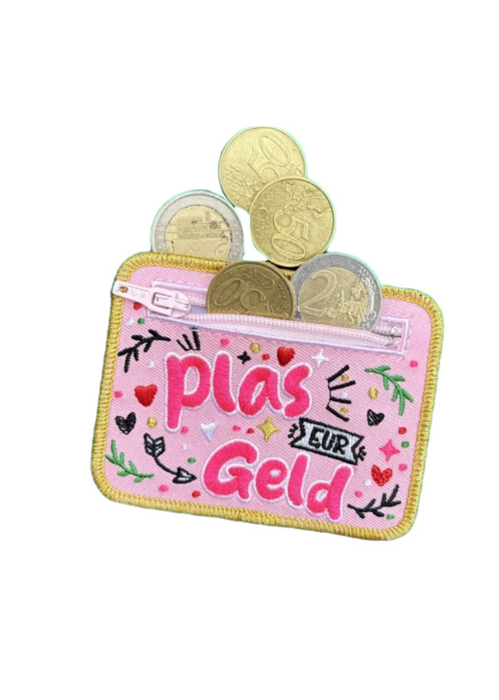 Feestkleding Breda Embleem Plasgeld Pink met rits EMB-097