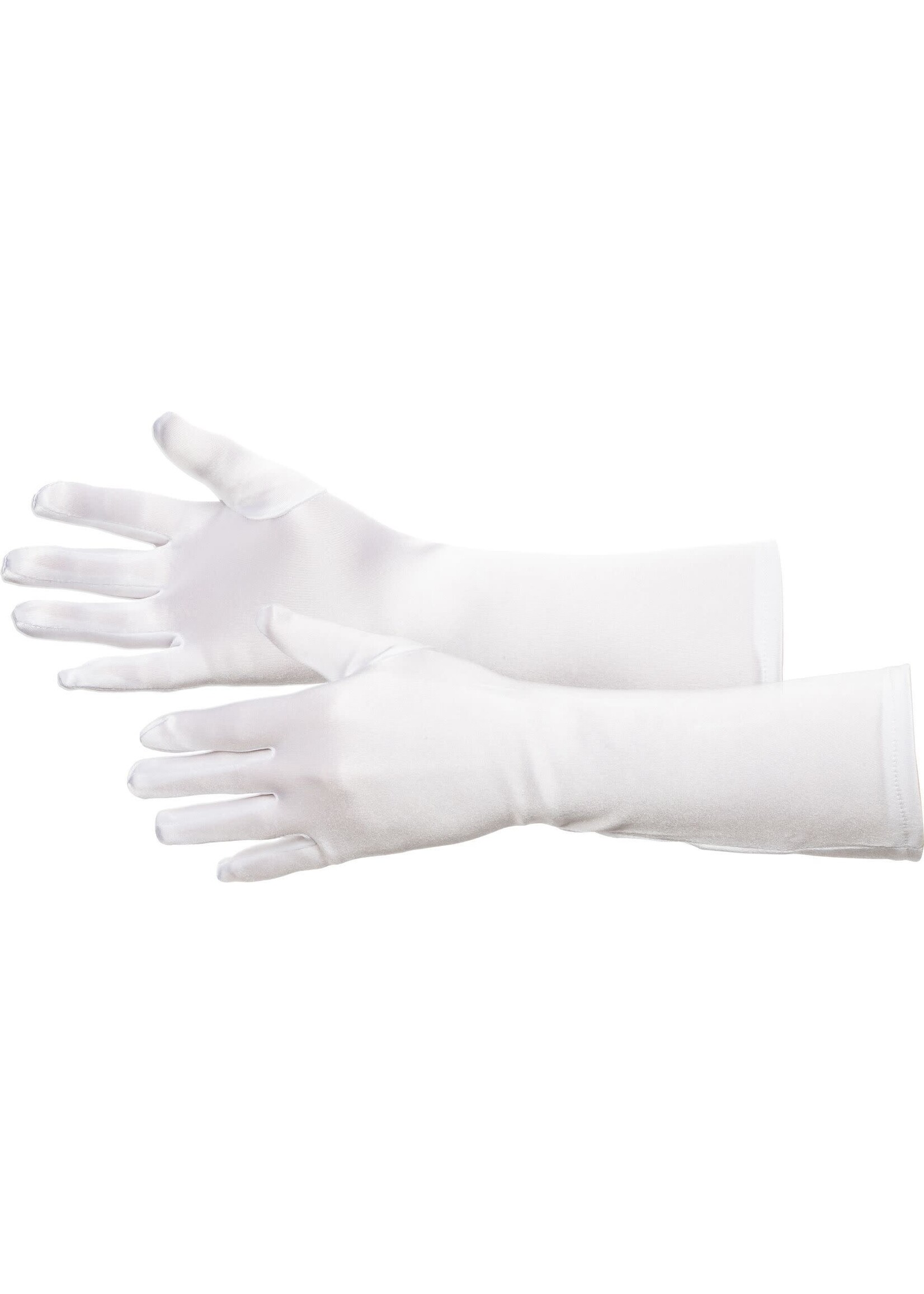 Feestkleding Breda Handschoenen wit satijn