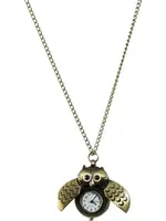 Feestkleding Breda Steampunk klokje ketting uil