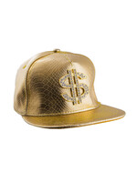 PartyXplosion Baseballpet rapper gouden dollar