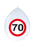 Folat Ballonnen verkeersbord 70 jaar