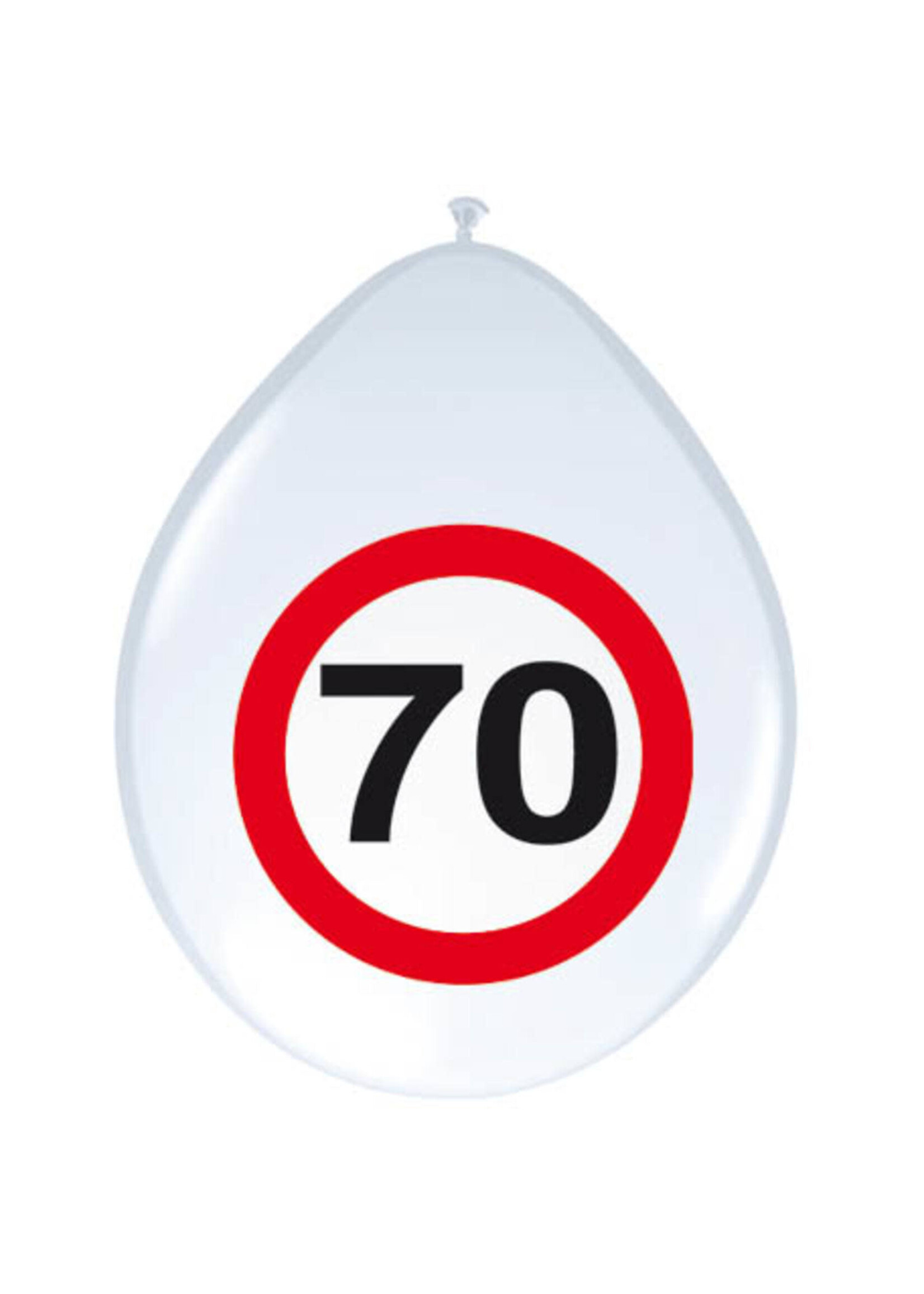 Folat Ballonnen verkeersbord 70 jaar