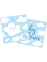 Feestkleding Breda Blauwe Babyshower Jongen Servetten 25x25cm