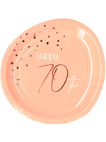 Feestkleding Breda Papieren Borden - Elegant Lush Blush 70 Jaar