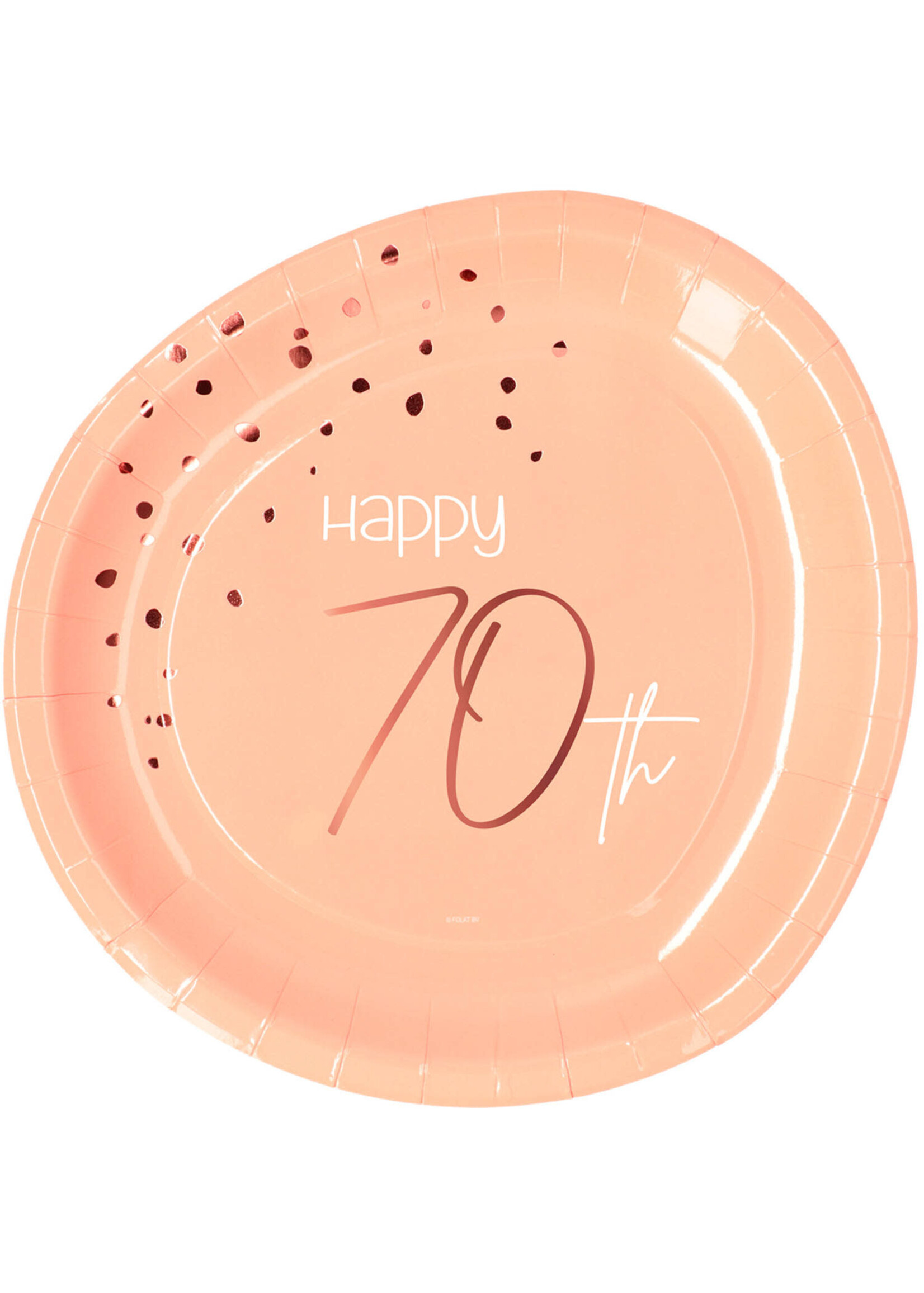 Feestkleding Breda Papieren Borden - Elegant Lush Blush 70 Jaar