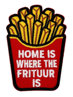 Feestkleding Breda Embleem Home is where the frituur is EMB-115