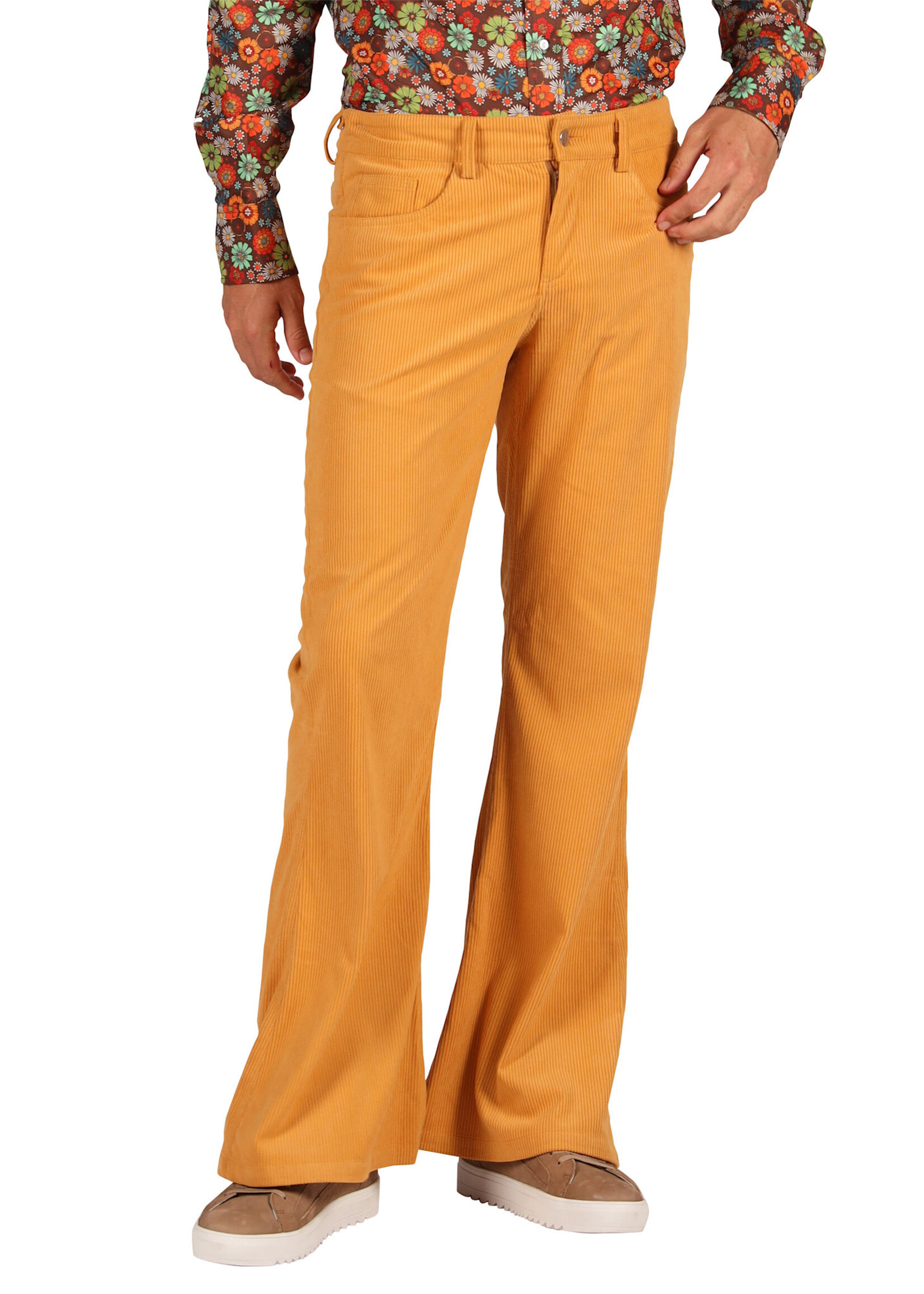 Thetru Retro 70's Ribcordbroek geel