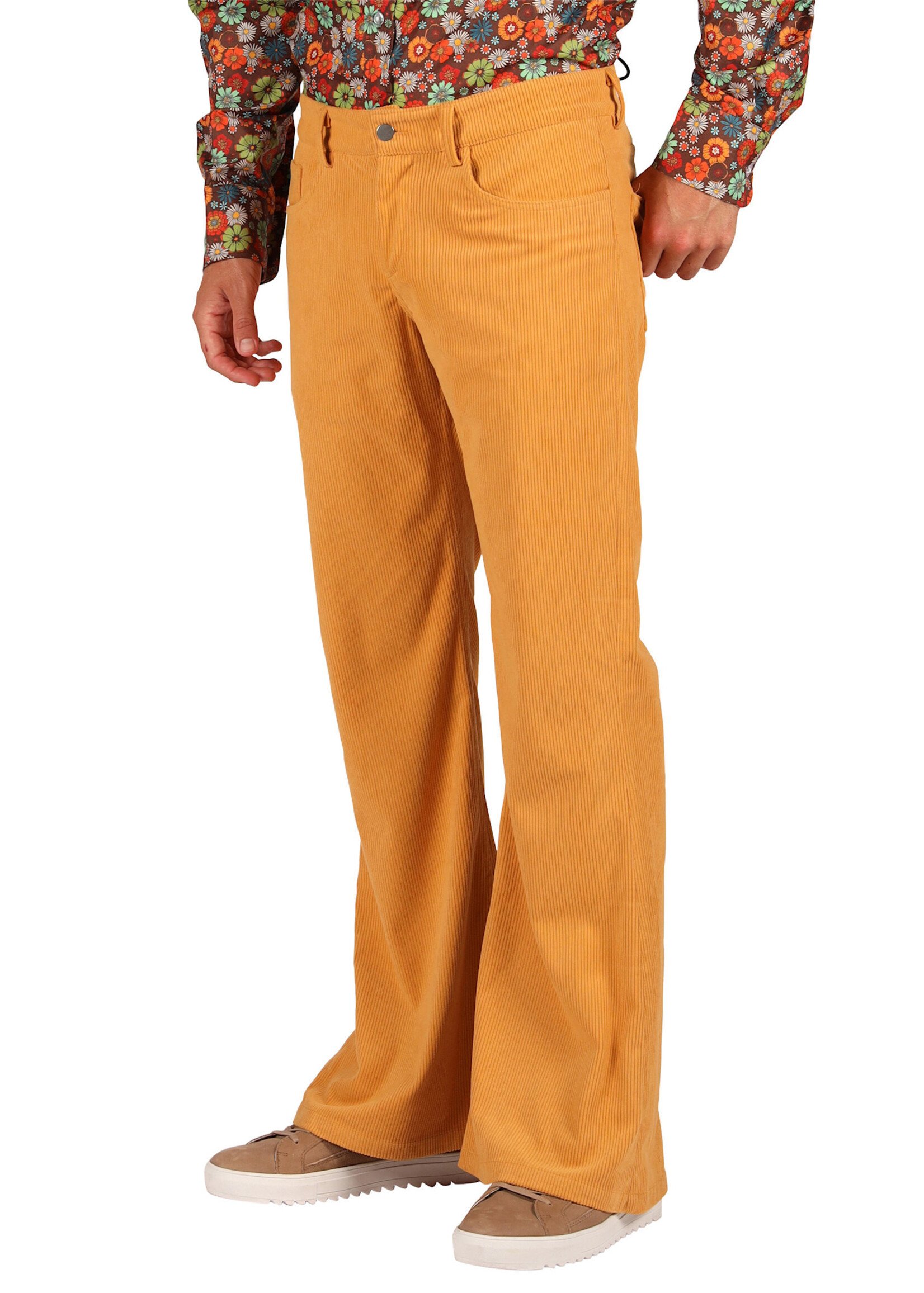 Thetru Retro 70's Ribcordbroek geel