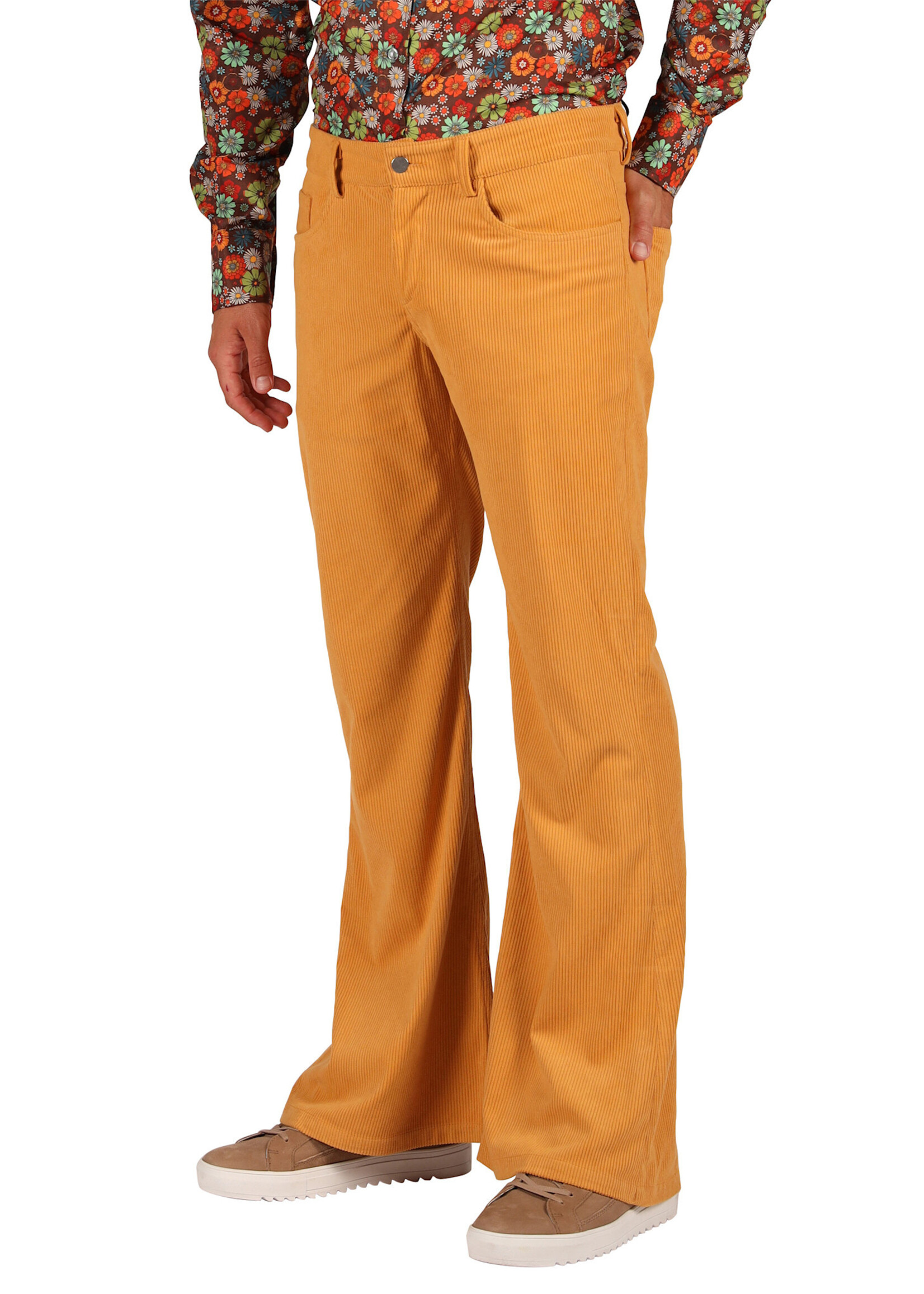 Thetru Retro 70's Ribcordbroek geel