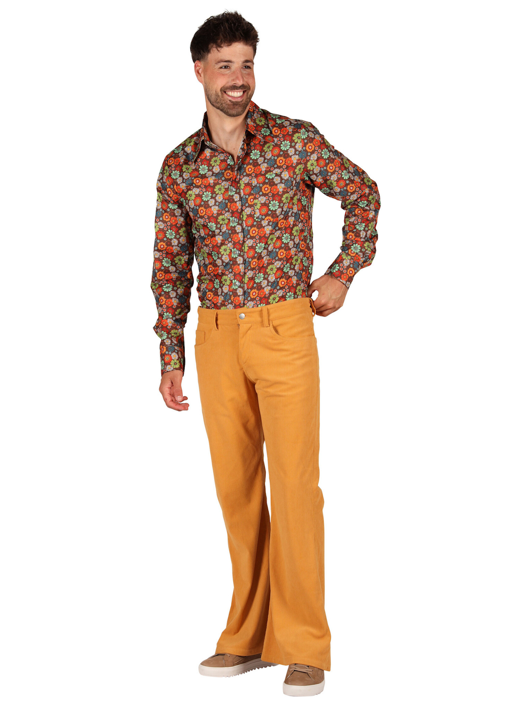 Thetru Retro 70's Ribcordbroek geel