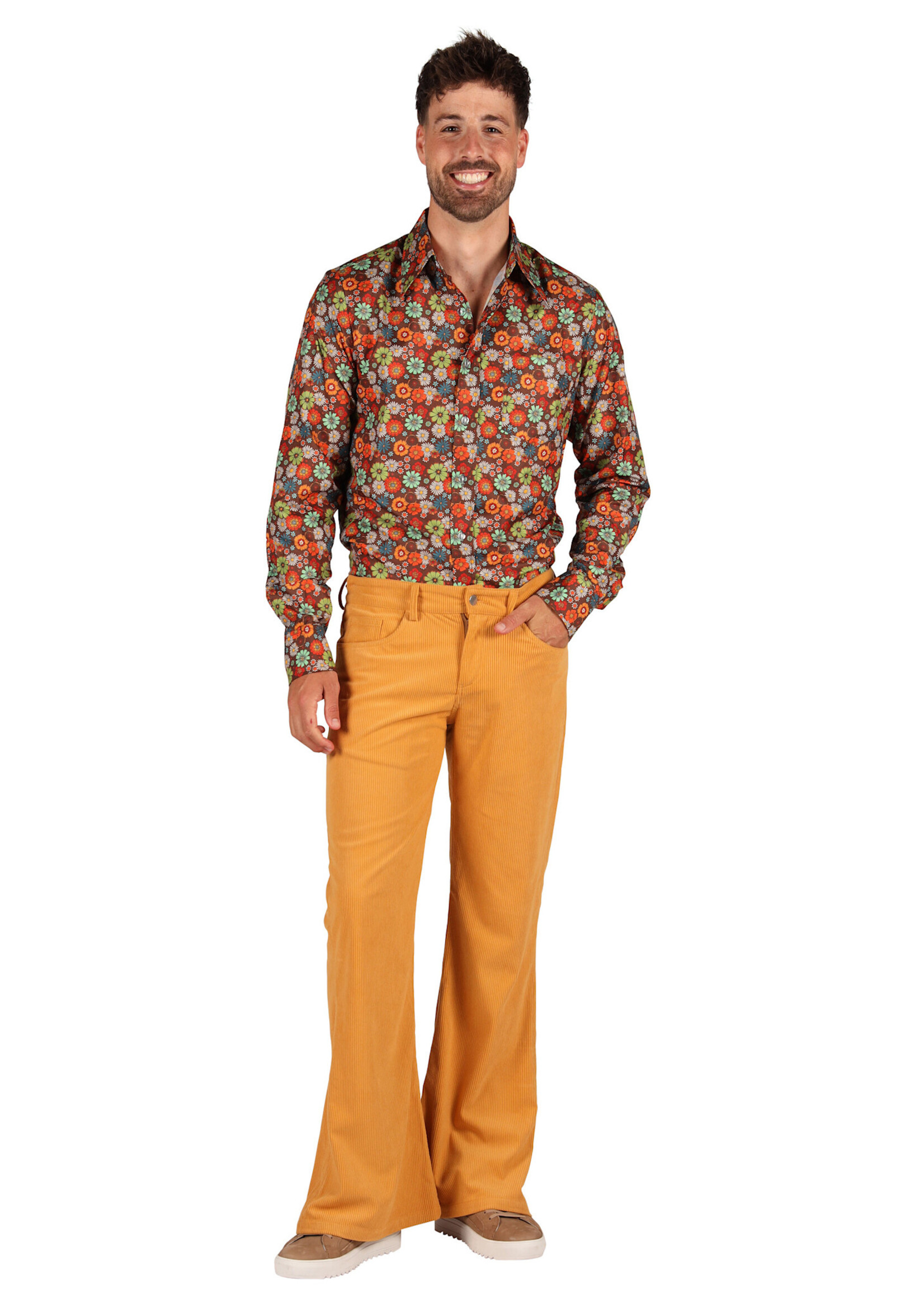 Thetru Retro 70's Ribcordbroek geel