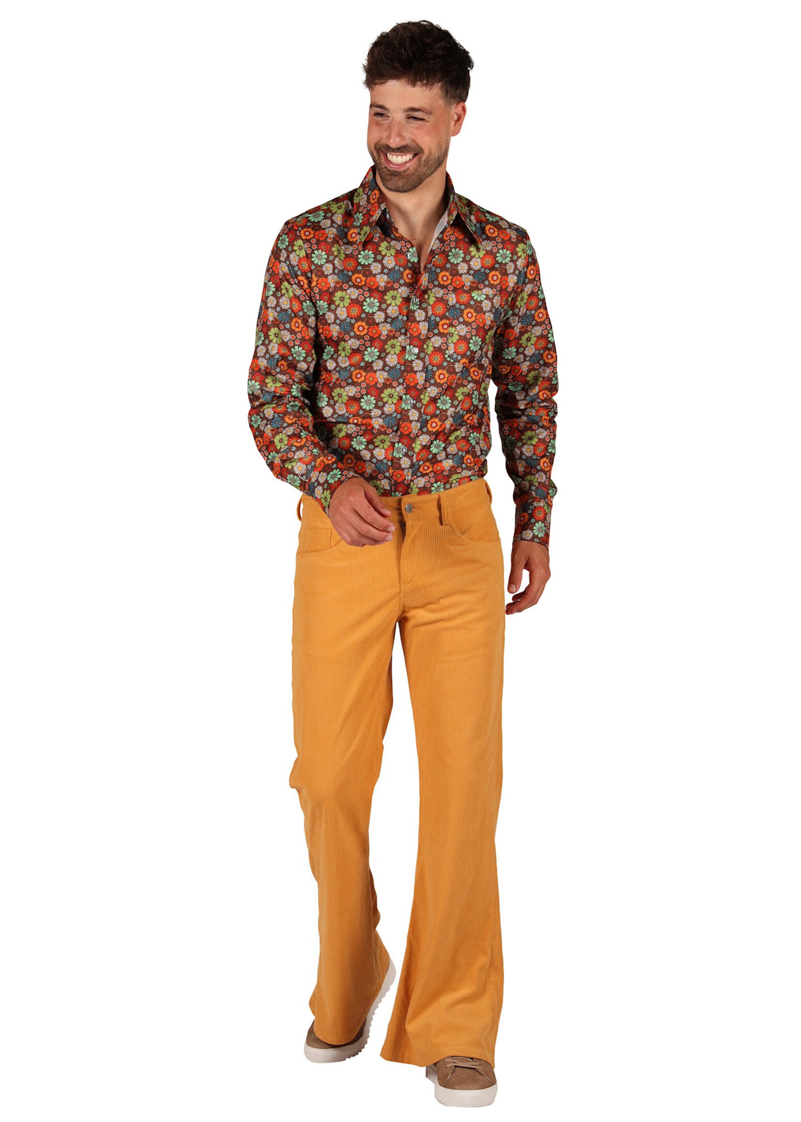 Thetru Retro 70's Ribcordbroek geel