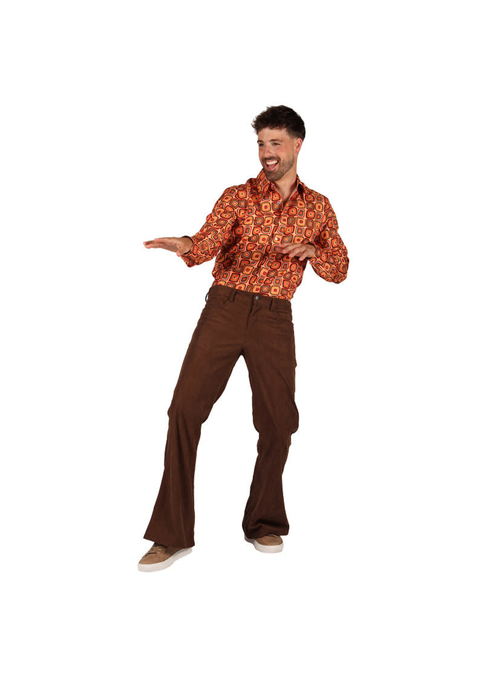 Thetru Retro 70's Ribcordbroek Bruin