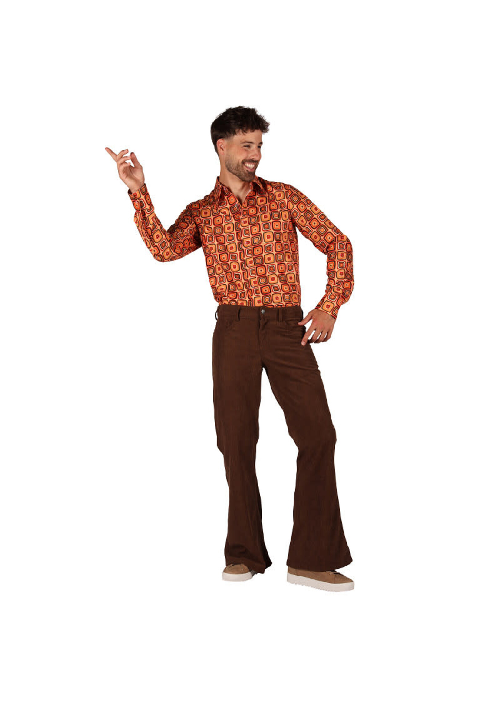 Thetru Retro 70's Ribcordbroek Bruin